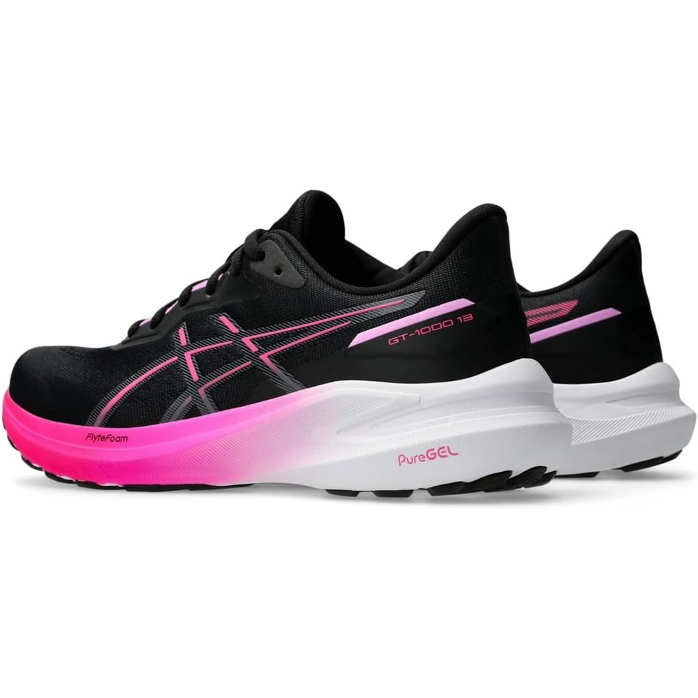 ASICS GT 1000 13 Womens Size 9.5 Running Shoes Black/Pink Sneakers NEW - Picture 2 of 6